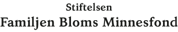 Familjen Bloms Minnesfond-logo